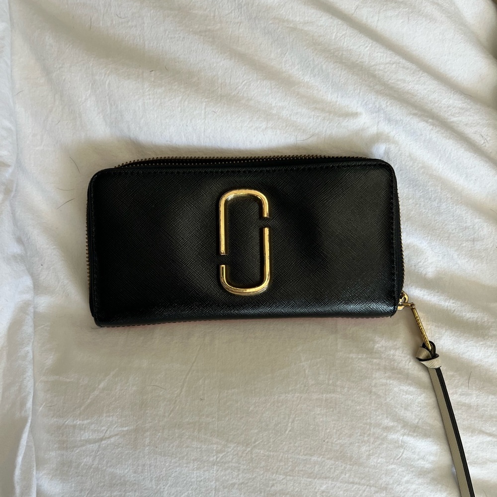 Marc Jacobs Snapshot long  multi-color Leather Wallet with Gold Accent